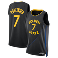 Fenge G.State Warriors #7 Kristaps Porzi??is Black Swingman Jerseys - Statement Edition