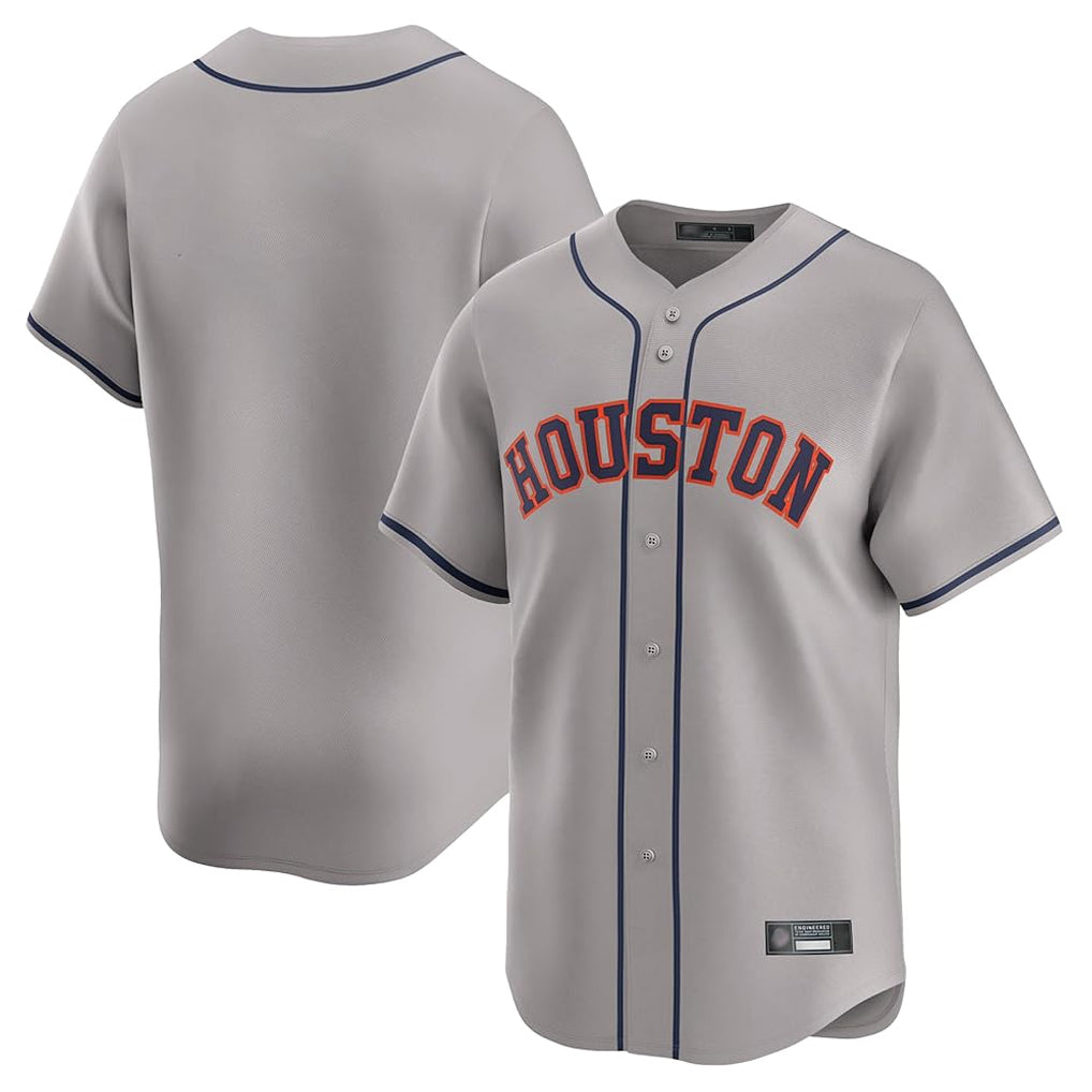 Fenge H.Astros Gray Home Limited Blank Player Stitched Jerseys