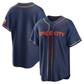 Fenge H.Astros Navy City Connect Home Game Blank Player Stitched Jerseys