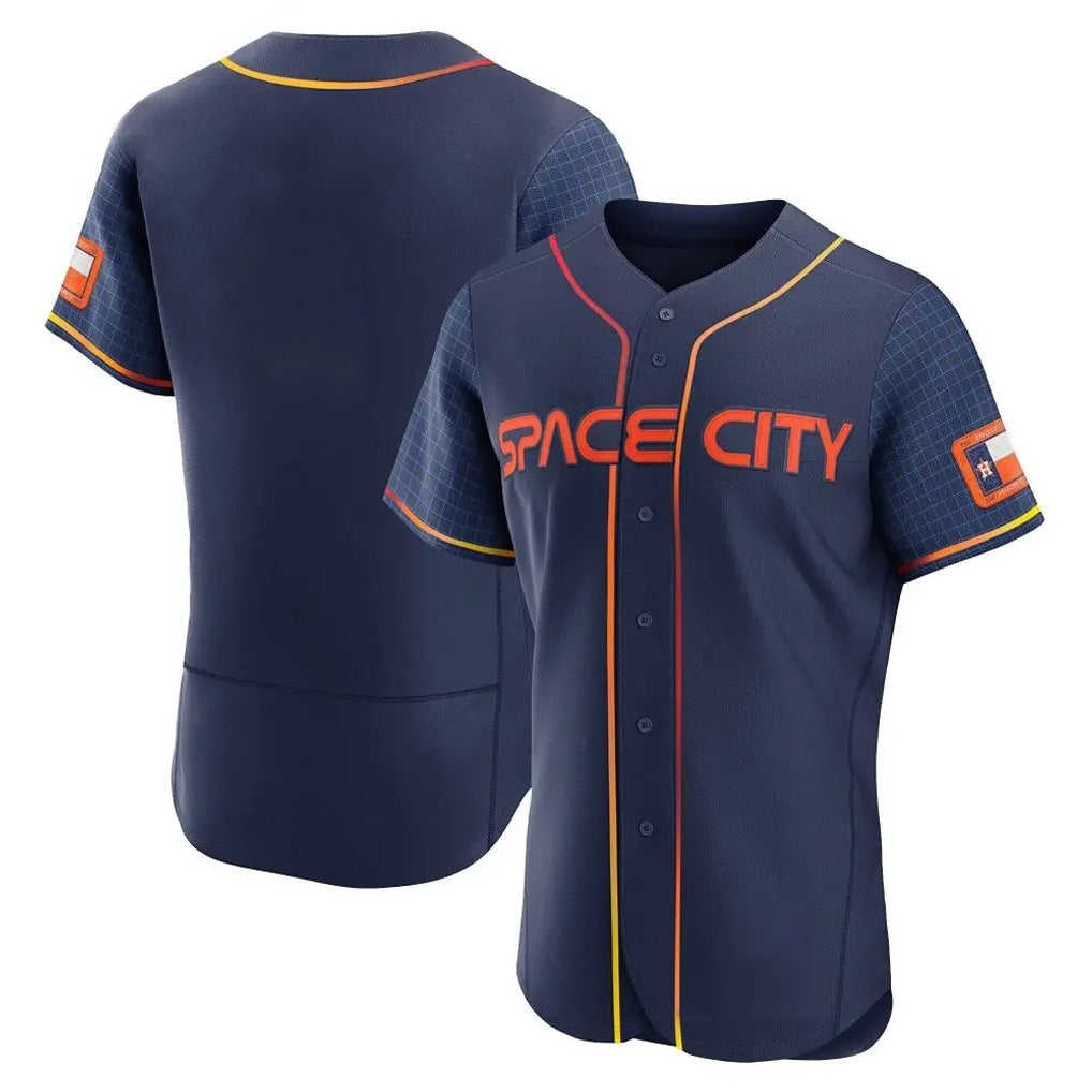 Fenge H.Astros Navy City Connect Limited Elite Home Blank Player Stitched Jerseys