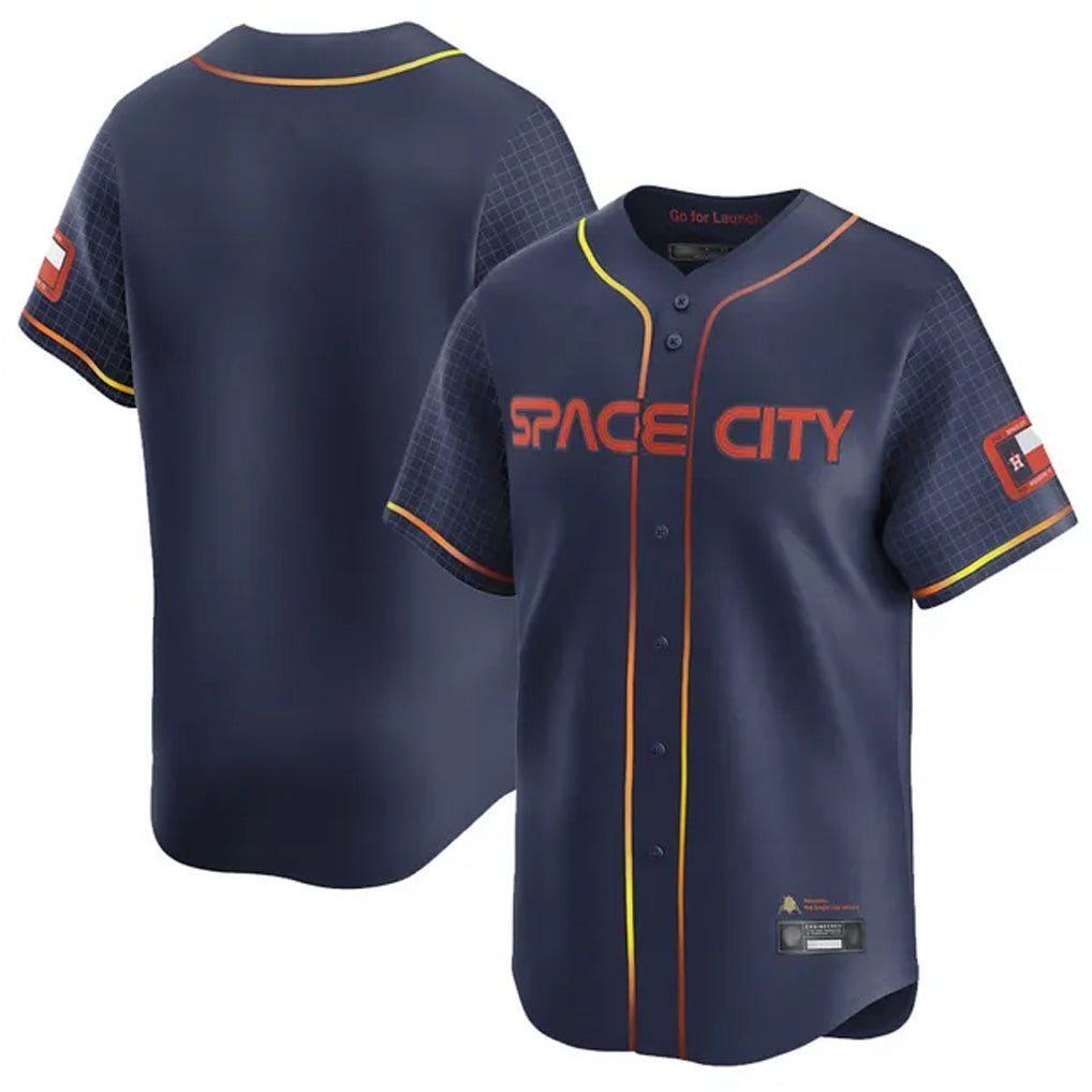 Fenge H.Astros Navy City Connect Limited Home Blank Player Stitched Jerseys