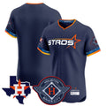 Fenge H.Astros Navy City Connect Texas Patch Vapor Premier Blank Player Limited Elite Home Stitched Jerseys