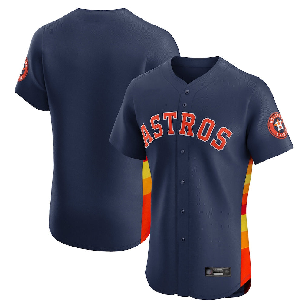 Fenge H.Astros Navy Limited Elite Home Blank Player Stitched Jerseys
