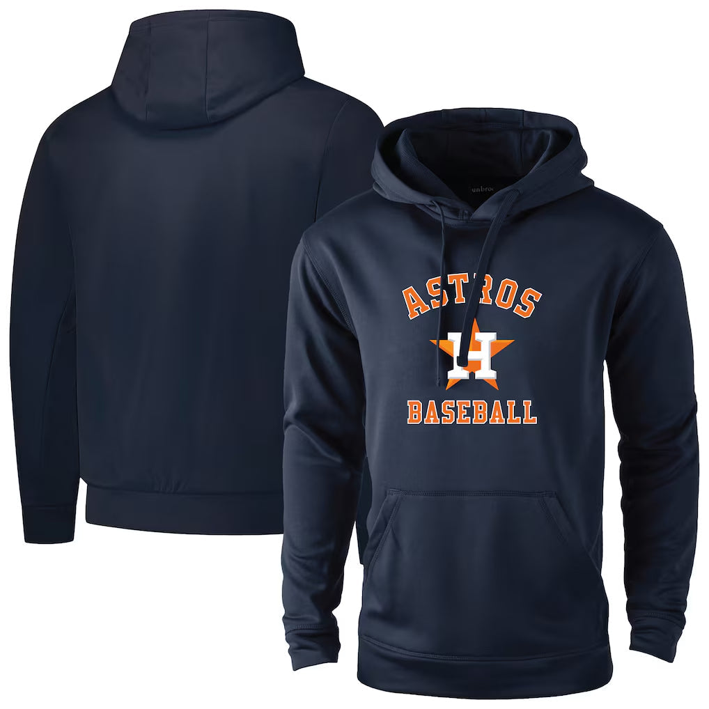 Fenge H.Astros Navy Pullover Hoodie Blank Player Stitched Jerseys