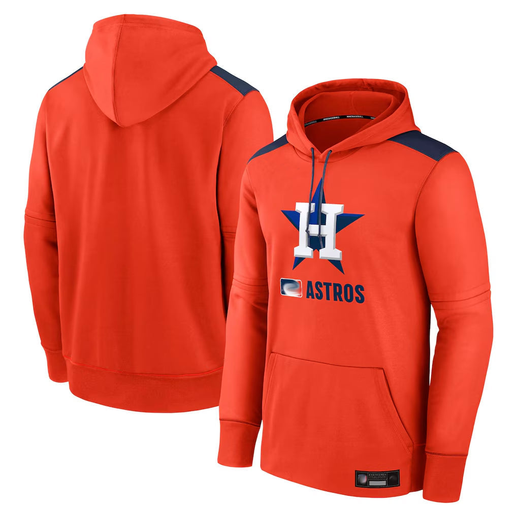 Fenge H.Astros Orange Club Fleece Pullover Hoodie Blank Player Stitched Jerseys