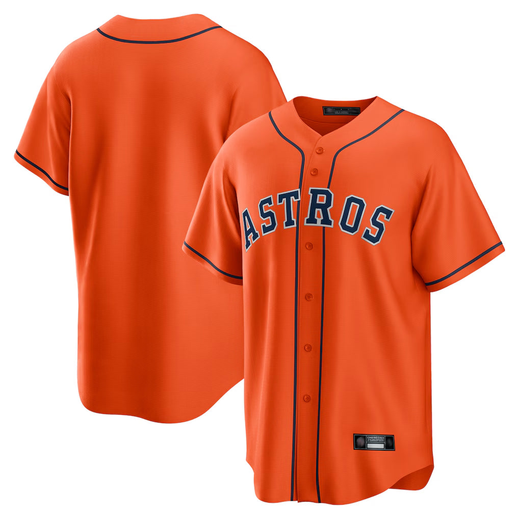 Fenge H.Astros Orange Home Game Blank Player Stitched Jerseys