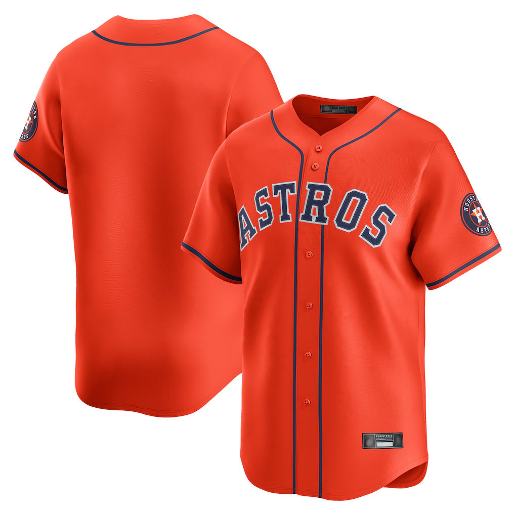 Fenge H.Astros Orange Home Limited Blank Player Stitched Jerseys