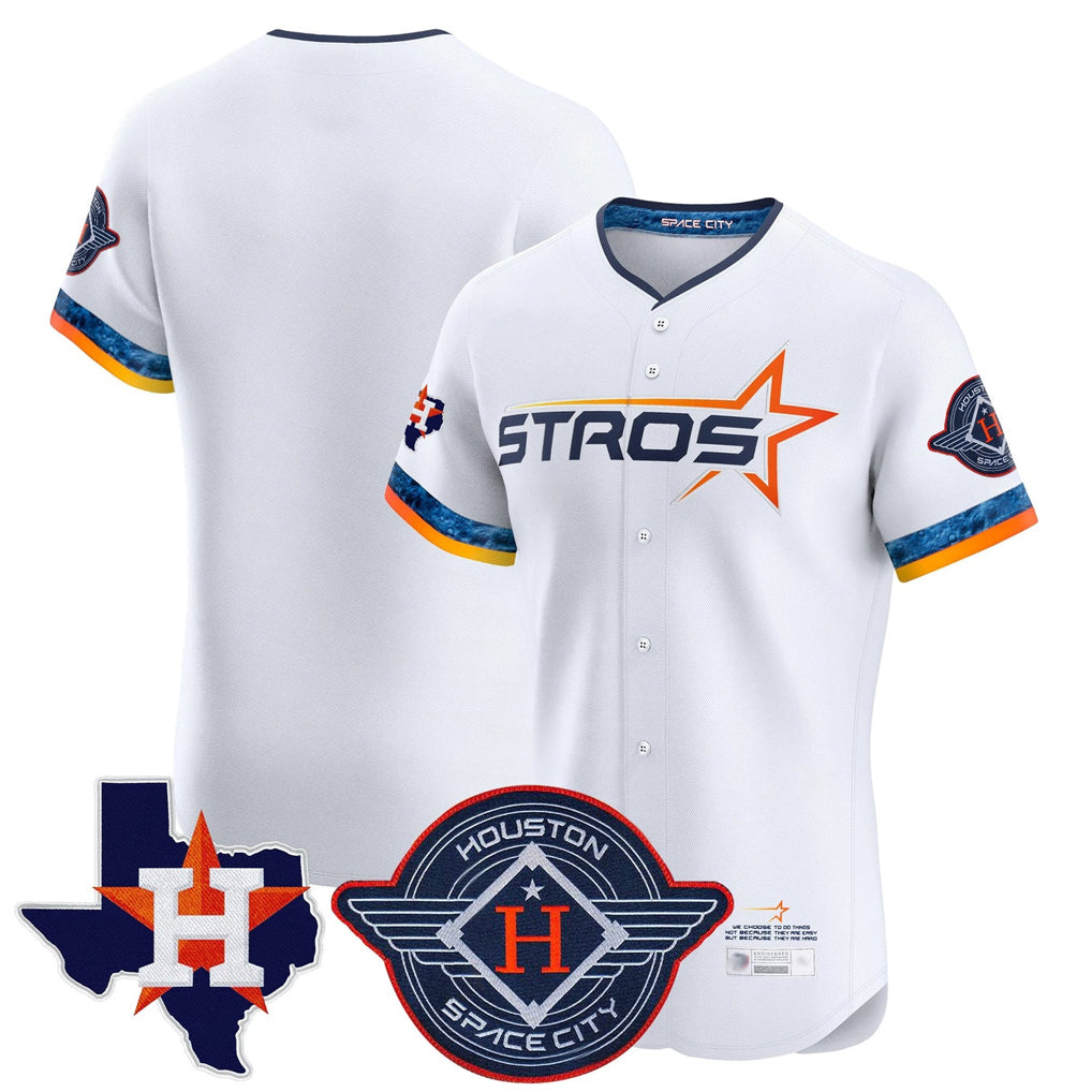 Fenge H.Astros White City Connect Texas Patch Vapor Premier Blank Player Limited Elite Home Stitched Jerseys