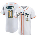 Fenge H.Astros #11 Cam Smith Player Gold Collection Limited Elite Home Stitched Jerseys