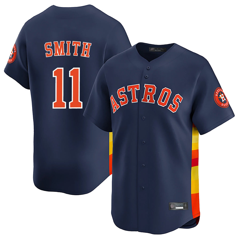 Fenge H.Astros #11 Cam Smith Player Navy Home Limited Stitched Jerseys