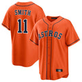 Fenge H.Astros #11 Cam Smith Player Orange Home Game Stitched Jerseys
