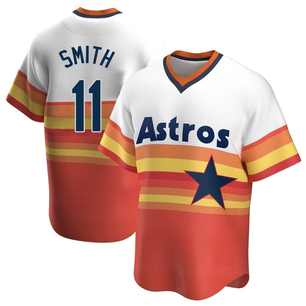 Fenge H.Astros #11 Cam Smith Player Rainbow Cooperstown Collection T-shirt Stitched Jerseys