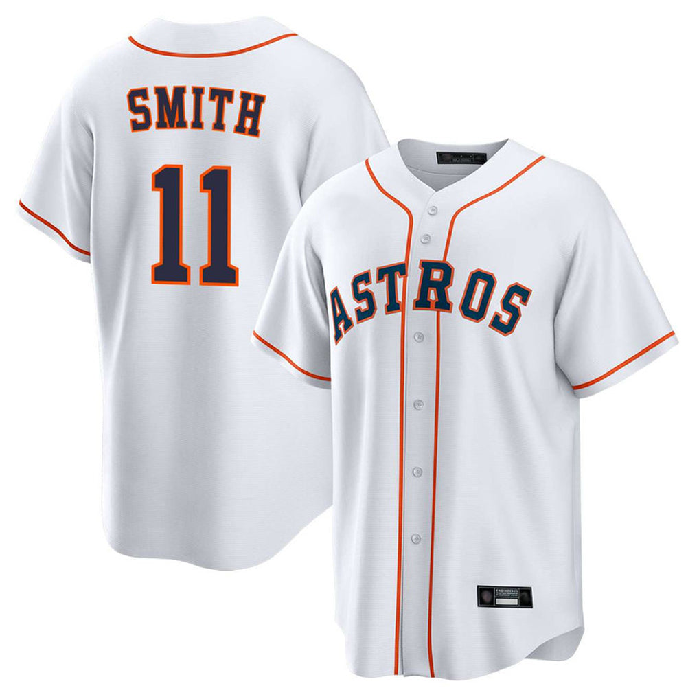 Fenge H.Astros #11 Cam Smith Player White Home Game Stitched Jerseys