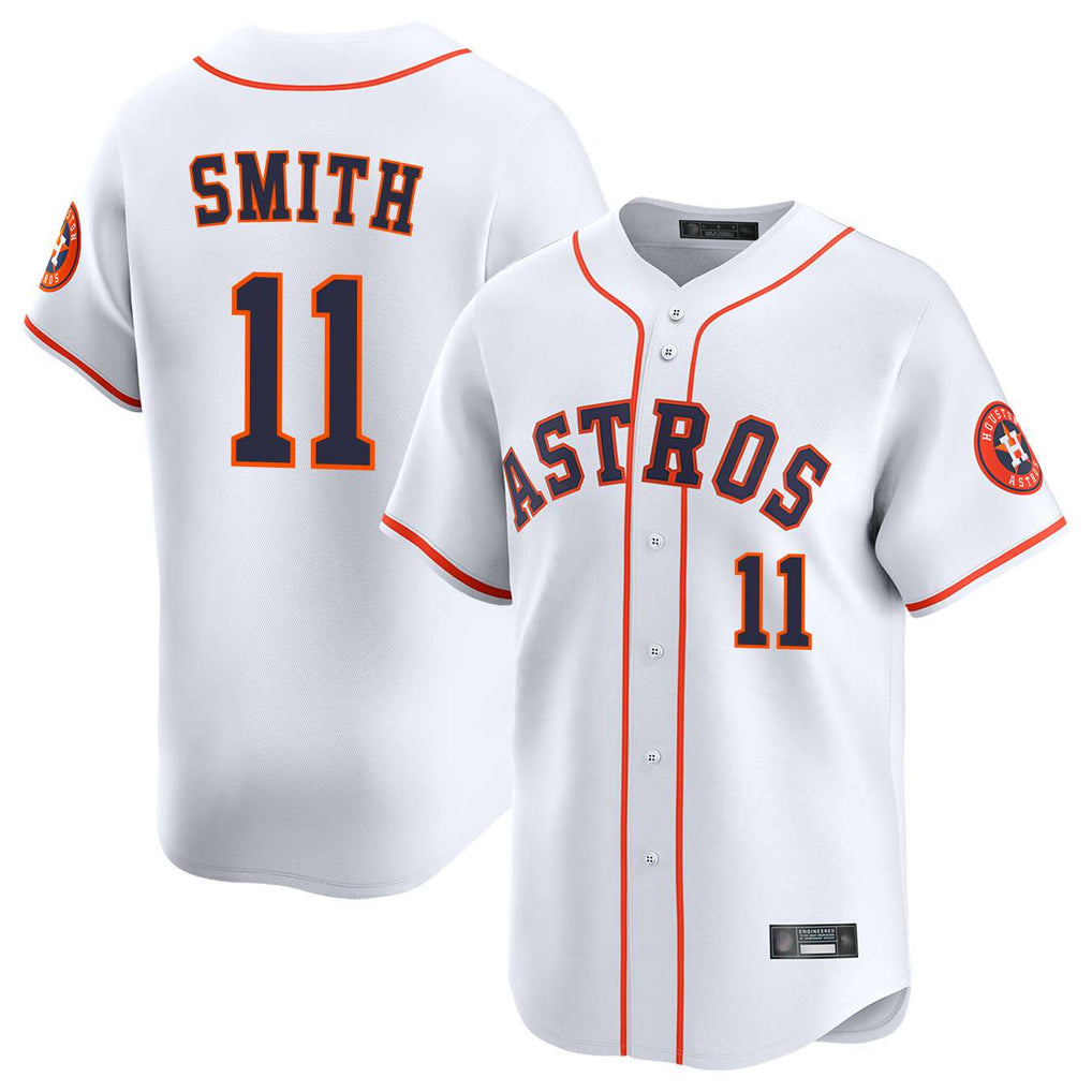 Fenge H.Astros #11 Cam Smith Player White Home Limited Stitched Jerseys