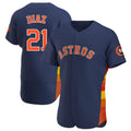 Fenge H.Astros #21 Yainer Diaz Player Navy Home Limited Elite Stitched Jerseys