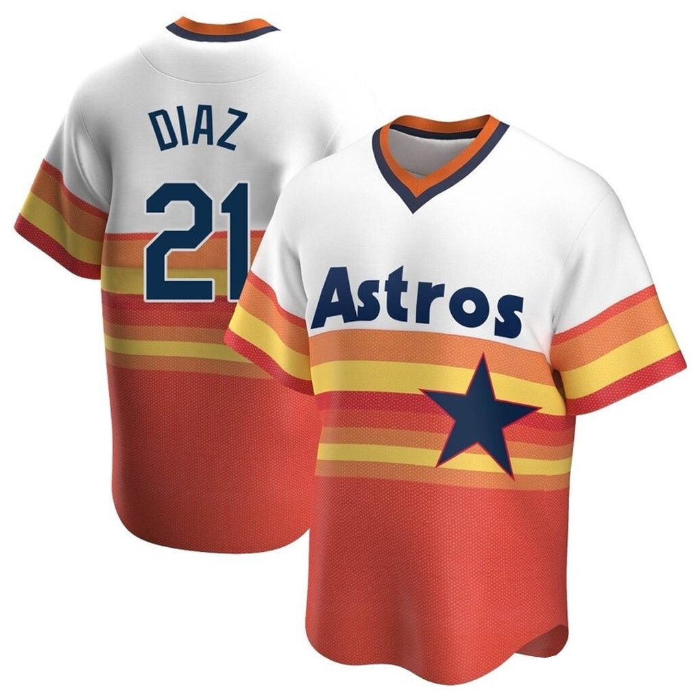 Fenge H.Astros #21 Yainer Diaz Player Rainbow Cooperstown Collection T-shirt Stitched Jerseys