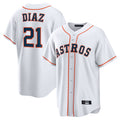 Fenge H.Astros #21 Yainer Diaz Player White Home Game Stitched Jerseys