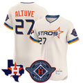 Fenge H.Astros #27 Jose Altuve Player Cream City Connect Texas Patch Vapor Premier Limited Elite Home Stitched Jerseys