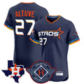 Fenge H.Astros #27 Jose Altuve Player Navy City Connect Texas Patch Vapor Premier Limited Elite Home Stitched Jerseys