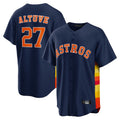 Fenge H.Astros #27 Jose Altuve Player Navy Home Game Stitched Jerseys