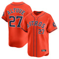Fenge H.Astros #27 Jose Altuve Player Orange Home Limited Stitched Jerseys