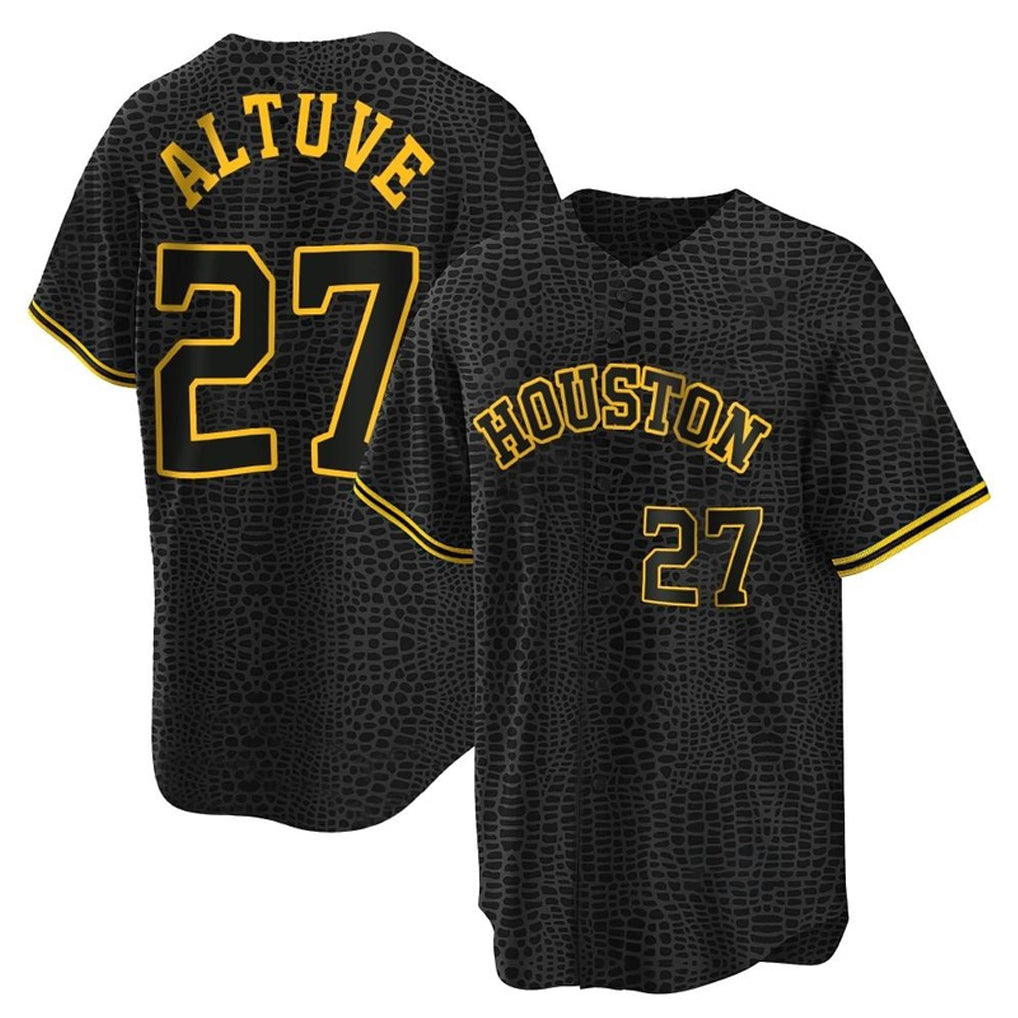 Fenge H.Astros #27 Jose Altuve Player Snake Skin City Home Game Stitched Jerseys