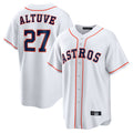 Fenge H.Astros #27 Jose Altuve Player White Home Game Stitched Jerseys