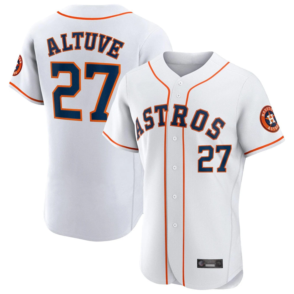 Fenge H.Astros #27 Jose Altuve Player White Limited Elite Home Stitched Jerseys