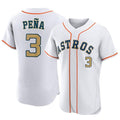 Fenge H.Astros #3 Jeremy Pe?a Player Gold Collection Limited Elite Home Stitched Jerseys