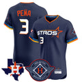 Fenge H.Astros #3 Jeremy Pe?a Player Navy City Connect Texas Patch Vapor Premier Limited Elite Home Stitched Jerseys