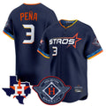 Fenge H.Astros #3 Jeremy Pe?a Player Navy City Connect Texas Patch Vapor Premier Limited Home Stitched Jerseys