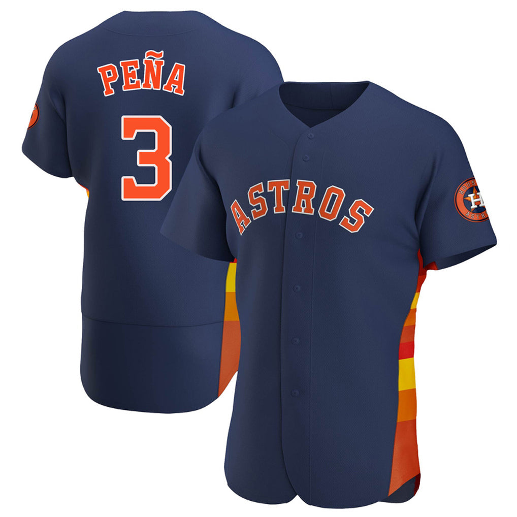 Fenge H.Astros #3 Jeremy Pe?a Player Navy Home Limited Elite Stitched Jerseys