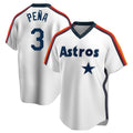 Fenge H.Astros #3 Jeremy Pe?a Player White Cooperstown Collection T-shirt Stitched Jerseys