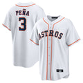 Fenge H.Astros #3 Jeremy Pe?a Player White Home Game Stitched Jerseys