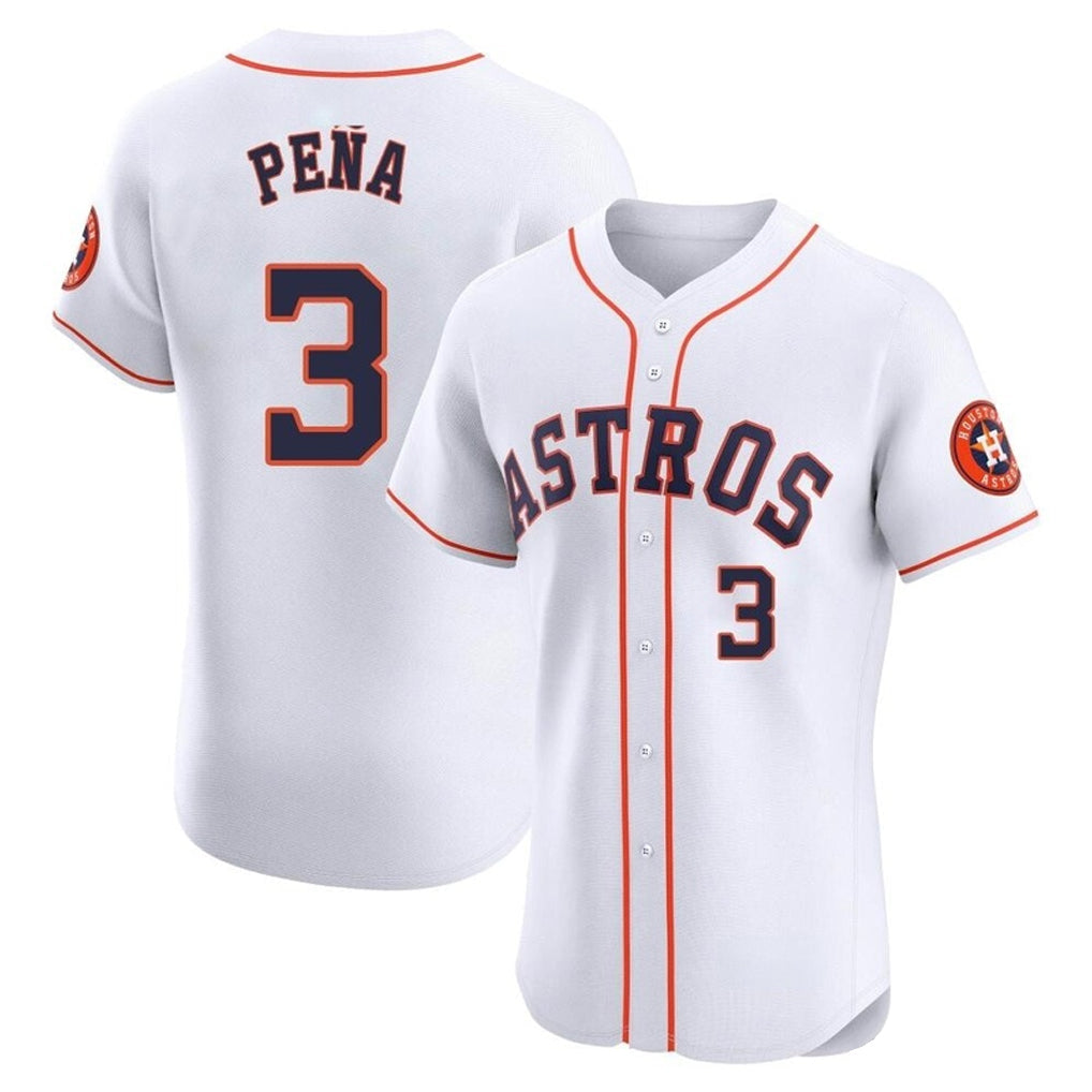 Fenge H.Astros #3 Jeremy Pe?a Player White Limited Elite Home Stitched Jerseys