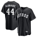 Fenge H.Astros #44 Yordan Alvarez Player Black Home Game Stitched Jerseys