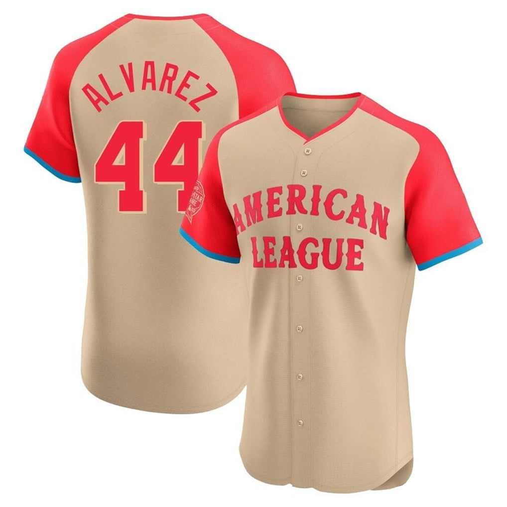 Fenge H.Astros #44 Yordan Alvarez Player Cream American League All-Star Limited Elite Home Stitched Jerseys