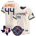 Fenge H.Astros #44 Yordan Alvarez Player Cream City Connect Texas Patch Vapor Premier Limited Home Stitched Jerseys