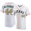 Fenge H.Astros #44 Yordan Alvarez Player Gold Collection Limited Elite Home Stitched Jerseys