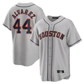 Fenge H.Astros #44 Yordan Alvarez Player Gray Home Game Stitched Jerseys