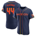 Fenge H.Astros #44 Yordan Alvarez Player Navy City Connect Limited Elite Home Stitched Jerseys