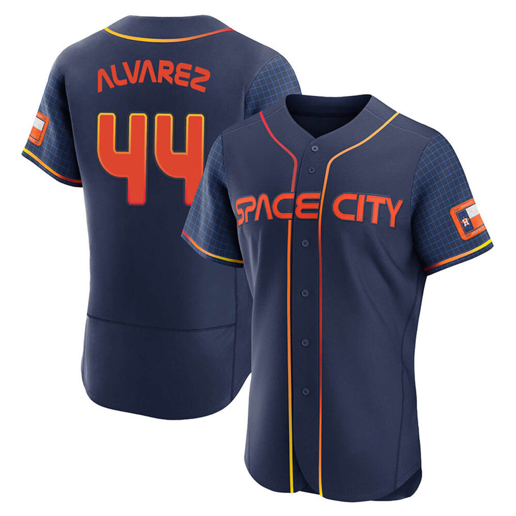 Fenge H.Astros #44 Yordan Alvarez Player Navy City Connect Limited Elite Home Stitched Jerseys