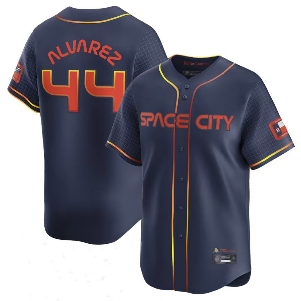 Fenge H.Astros #44 Yordan Alvarez Player Navy City Connect Limited Home Game Stitched Jerseys