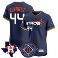 Fenge H.Astros #44 Yordan Alvarez Player Navy City Connect Texas Patch Vapor Premier Limited Elite Home Stitched Jerseys