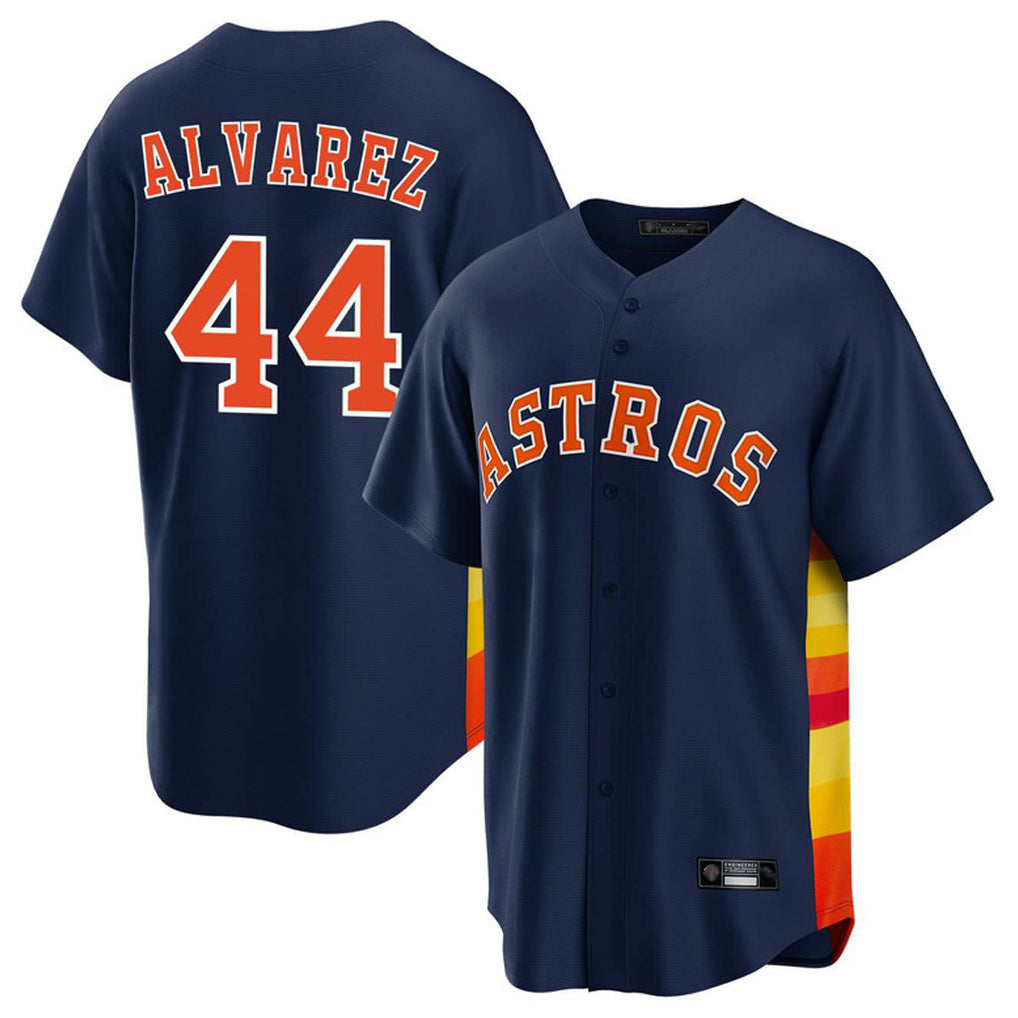 Fenge H.Astros #44 Yordan Alvarez Player Navy Home Game Stitched Jerseys