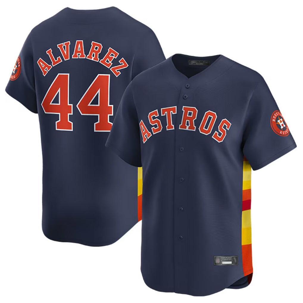 Fenge H.Astros #44 Yordan Alvarez Player Navy Home Limited Stitched Jerseys