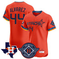 Fenge H.Astros #44 Yordan Alvarez Player Orange City Connect Texas Patch Vapor Premier Limited Elite Home Stitched Jerseys