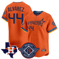 Fenge H.Astros #44 Yordan Alvarez Player Orange City Connect Texas Patch Vapor Premier Limited Home Stitched Jerseys