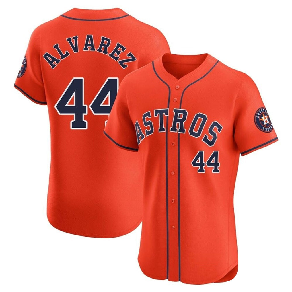 Fenge H.Astros #44 Yordan Alvarez Player Orange Home Limited Elite Stitched Jerseys