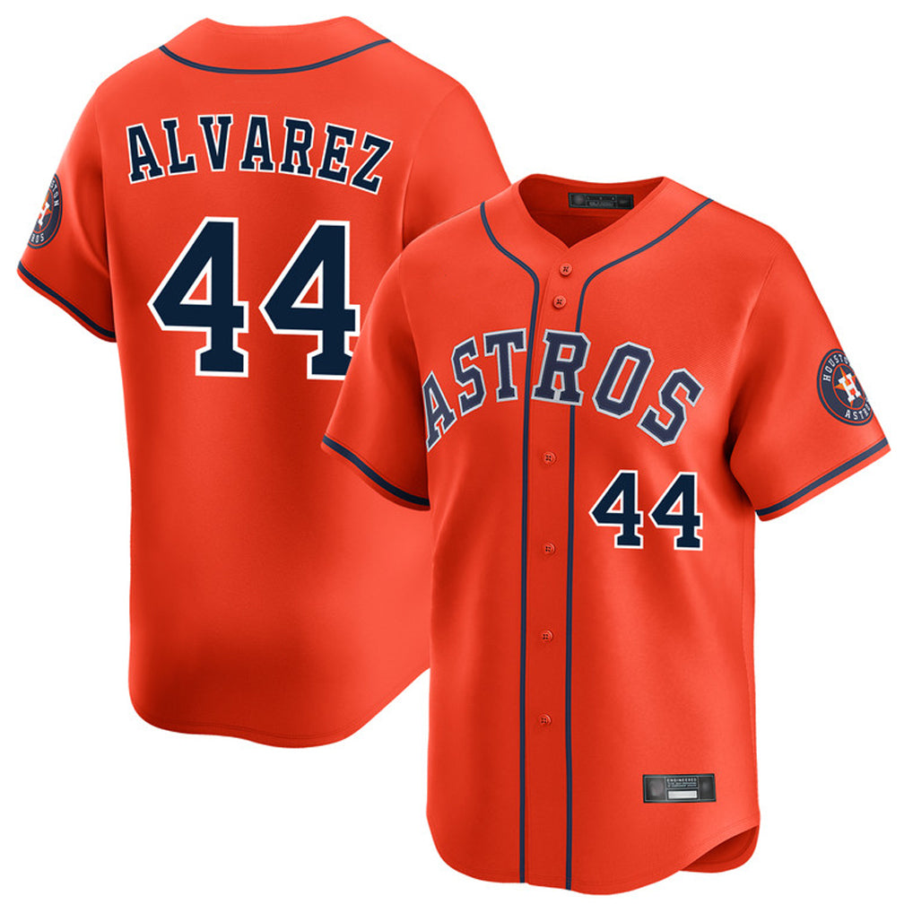 Fenge H.Astros #44 Yordan Alvarez Player Orange Home Limited Stitched Jerseys